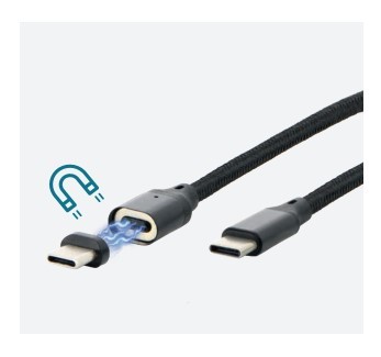 Cable USB-C a USB-C con conector magnético