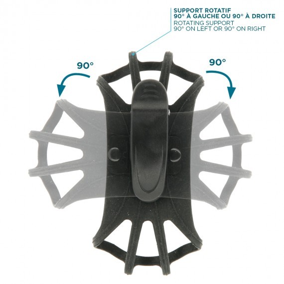 Clip de Cinturón Universal Giratorio 90° con Soporte de Silicona para Dispositivos de 5 a 7 pulgadas