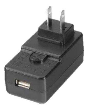 USB Power Supply, 100-240 VAC Input with US plug, Output = 5 V, 2.5 A