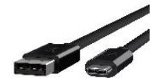 USB C TO USB A COMMUNICATIONS AND CHARGING CABLE, 1M LONG, CAN BE USED WITIH VEHICLE CRADLE # CRD-TC56-CVCD2-02.
