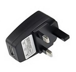 USB Power Supply, 100-240 VAC Input with UK plug, Output = 5 V, 2.5 A