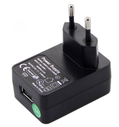 Level VI AC/DC Power Supply Wall Adapter,with AU, US, EU, and UK Adapter Clips. AC Input: 100-240V, 0.2A. DC Output: 5.2V, 1.2A, 6W. Requires: USB to micro-USB or USB to device specific cable cup and BR adapter clip.