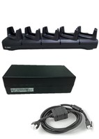 EC50/EC55 5-SLOT CHARGE & ETHERNET COMMUNICATION CRADLE - 5 DEVICES, SUPPORTS DEVICE WITH/WITHOUT TRIGGER GUN, INCLUDES POWER SUPPLY AND DC CABLE (PWR-BGA12V108W0WW, CBL-DC-382A1-01), AC LINE CORD SOLD SEPARATELY.