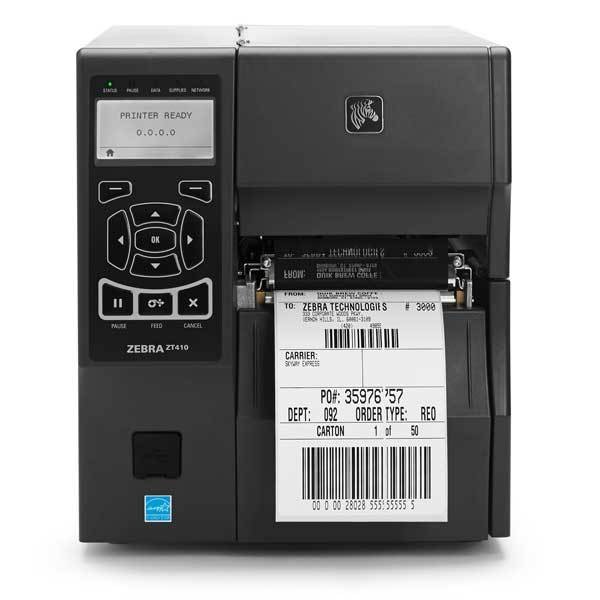 ZT420A2T0E0000Z TT Printer ZT420; 6'', 203 dpi, Euro and UK Cord, Serial, USB, 10/100 Ethernet, Bluetooth 2.1/MFi, USB Host, EZPL, Color