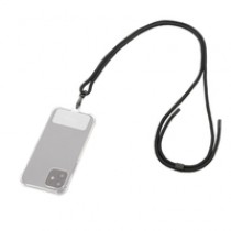 Lanyard Universal para Celular (75 cm, Negro, con Bolsa)