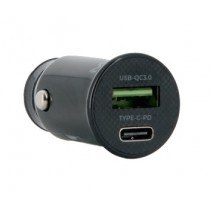 Cargador de coche USB-A y USB-C con carga rápida
